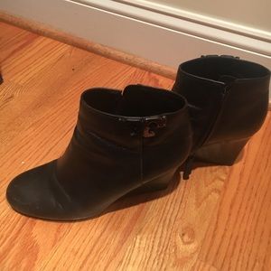 Tory Burch Black Lowell Bootie Wedges